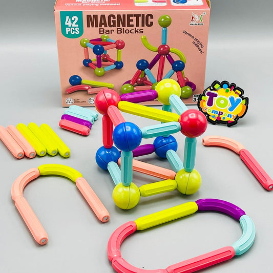 42 Pcs Magnetic Bar Blocks